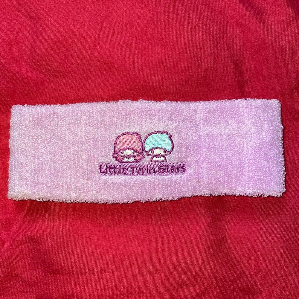 sanrio little twin star lilac terry cloth headband